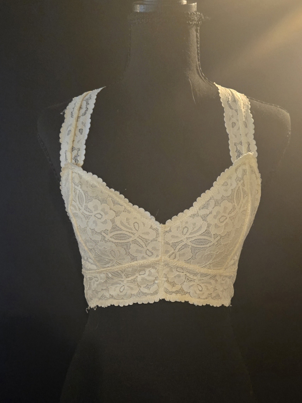 Free People Ivory, Navy, Black Floral Lace  Bralettes-- You Get All 3